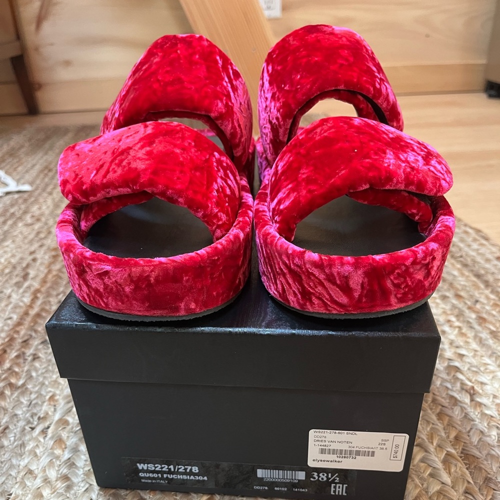 Velvet Dries Van Noten Slides